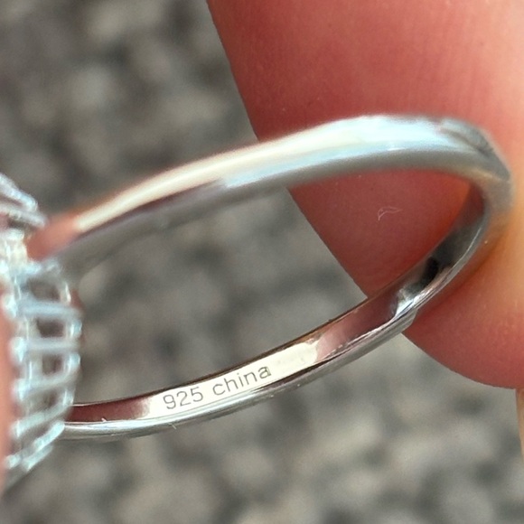 Sterling Silver Halo CZ Ring – Size 8 – 925 Stamped – Brand New - Picture 6 of 7